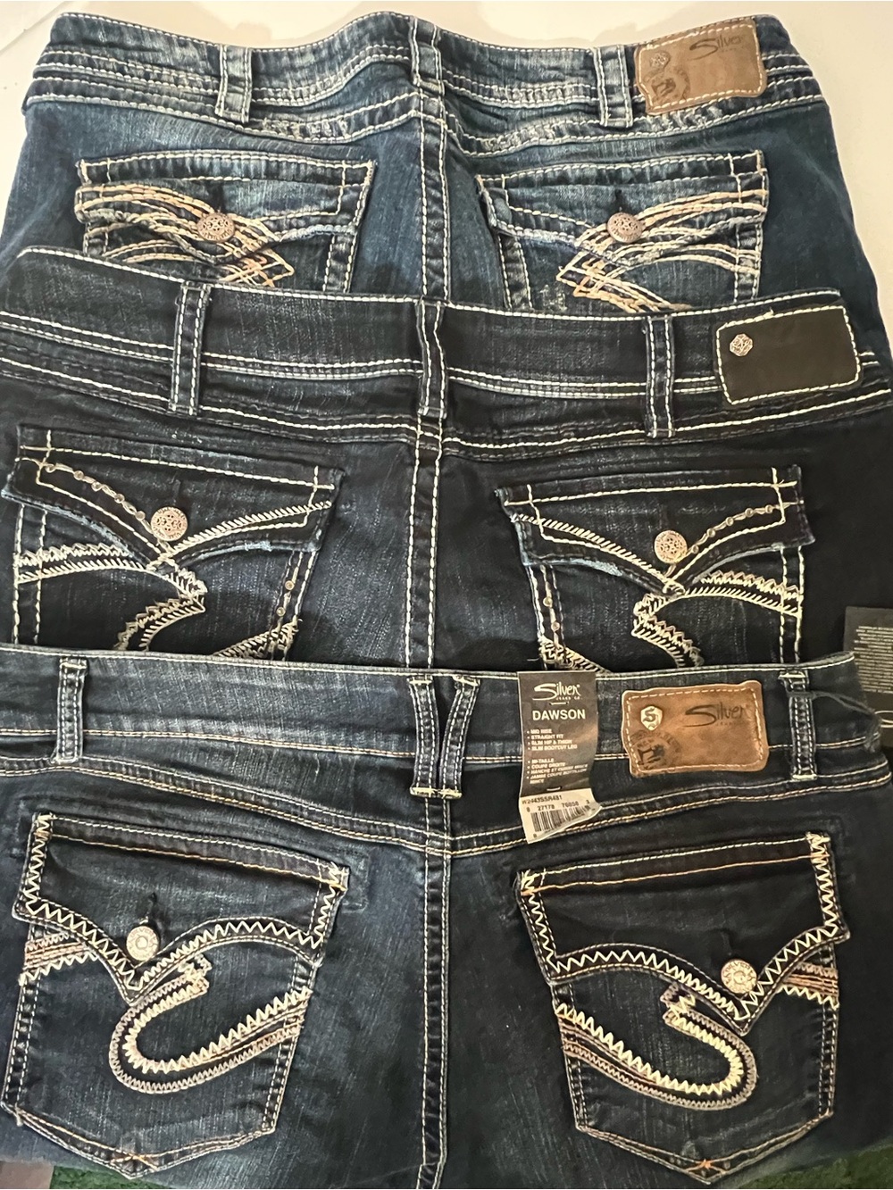 Silver Jeans Women’s Plus Size 20w/32 Lot Of 3 Pair One NWT Bootcut Flap Pocket